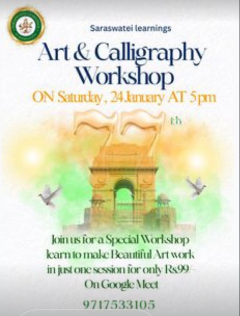 Saraswatei Learnings-Republic Day Art and Calligraphy Workshop