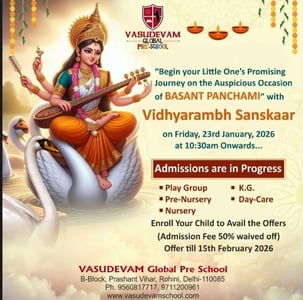 Vasudevam global pre school-Basant Panchami Celebration