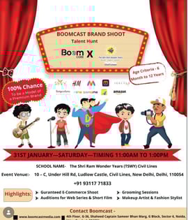 The Shri Ram Wonder Years-Brand Shoot Talent Hunt