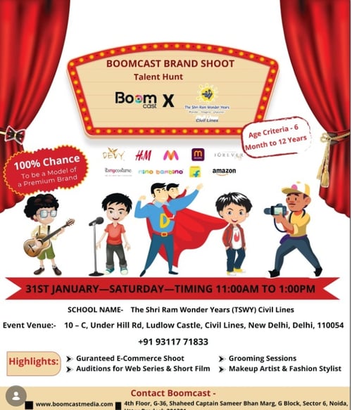 The Shri Ram Wonder Years-Brand Shoot Talent Hunt