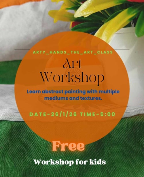 Arty hands the art classes-Republic Day Workshop