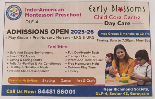 Early Blossoms Child Care Centre-Admissions Open 2025-26