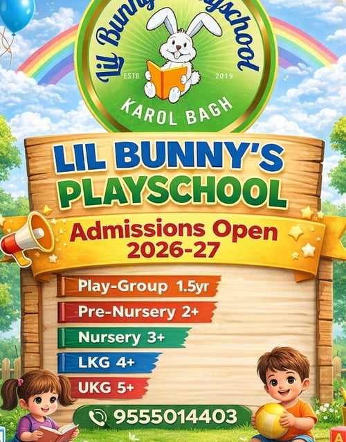 Lil Bunnys Play School and Daycare-Admissions Open 2026-27