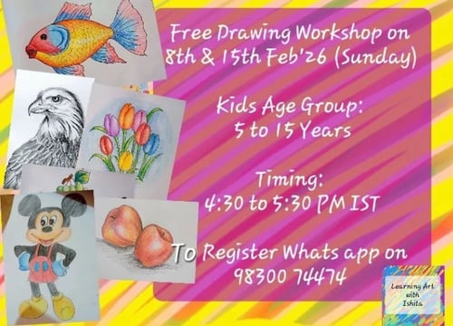 Learning Art with Ishita Online Art Academy-Free Drawing Workshop
