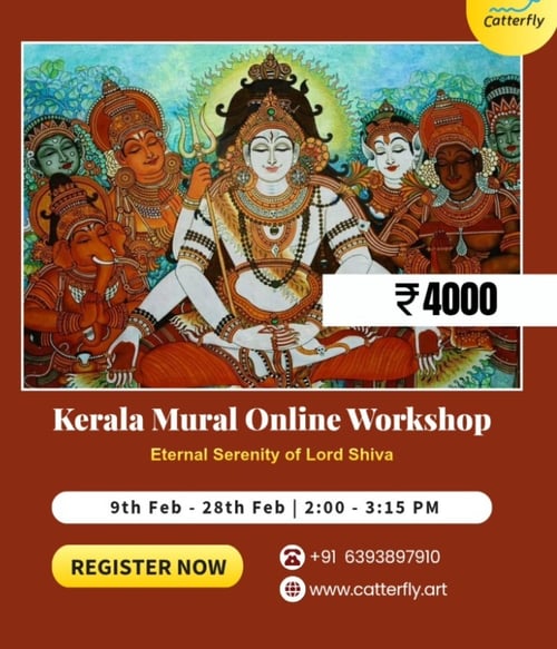 Catterfly Art and Culture-Kerala Mural Lord Shiva Online Workshop