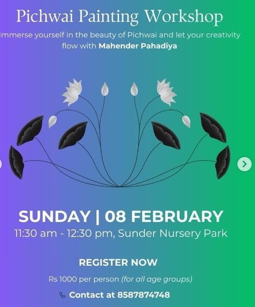 Sunder Nursery Park-Pichwai Painting Workshop