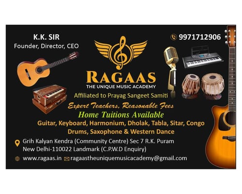 Ragaas The Unique Music Academy-Music Home Tuitions