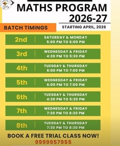 Nurture Roots-Maths Program 2026-27