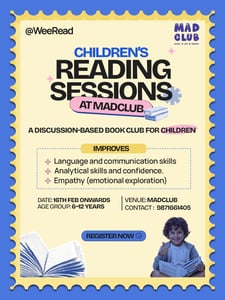 WeeRead Children's Book Club-Children Reading Sessions