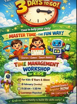 Learn Ways Play School-Time Management Workshop