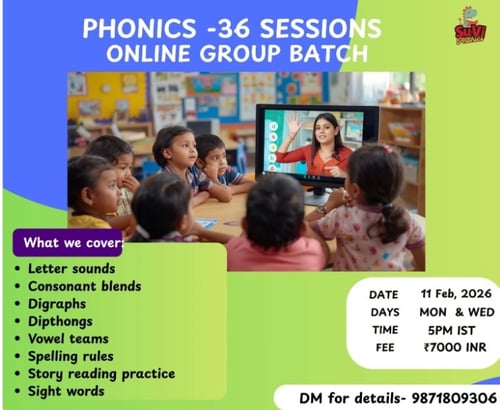 Suvi Phonics-Phonics 36 Sessions Online Batch