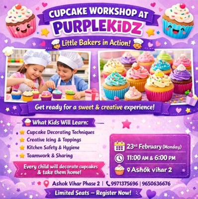 Purple Kidz-Cupcake Workshop