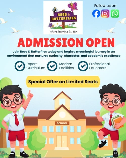 Bees & Butterflies Play School-Admissions Open