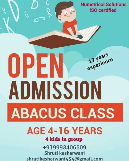 Numetrical Solutions-Abacus Classes Admissions Open