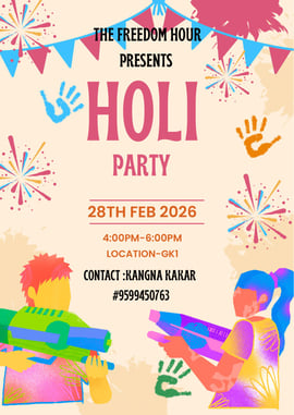 Freedom Hour-Holi Party