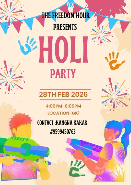 Freedom Hour-Holi Party