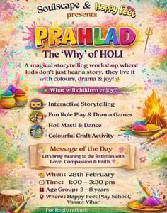 Happy Feet Play School-Holi Celebration and Workshop
