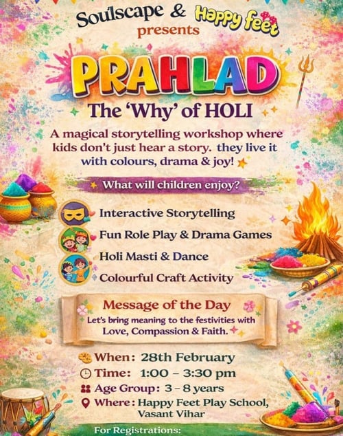 Happy Feet Play School-Holi Celebration and Workshop