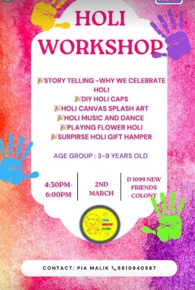 The Messy Cubs-Holi Workshop
