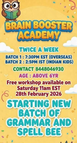 Brain Booster Academy-Grammar and Spell Bee Workshop