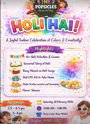 The Popsicles Early Learning Centre-Holi Celebration 2026