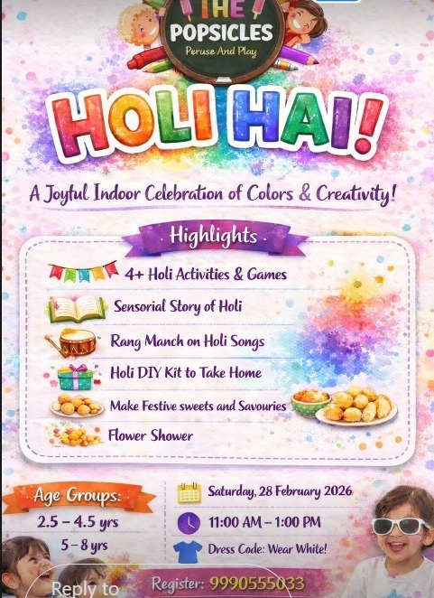 The Popsicles Early Learning Centre-Holi Celebration 2026