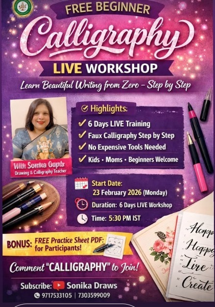 Saraswatei Learnings-Calligraphy Live Workshop
