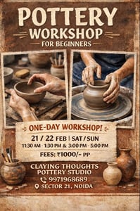 Claying Thoughts Pottery Studio-Beginners Pottery Workshops