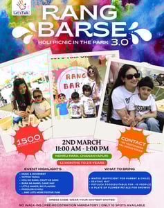 Lets Talk-Rang Barse Holi Picnic for Kids