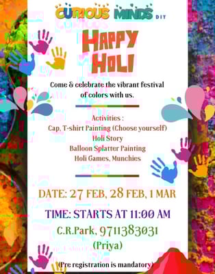 Curious Minds DIY-Holi Celebration 2026