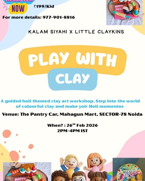 Kalam Siyahi-Holi Themed Clay Art Workshop