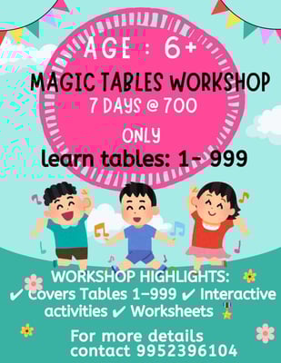 Dream big kids-Magic Tables Workshop