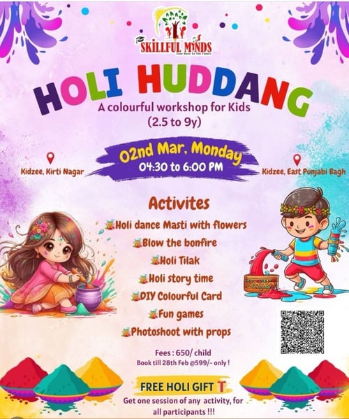Skillful minds-Holi Huddang Workshop for Kids