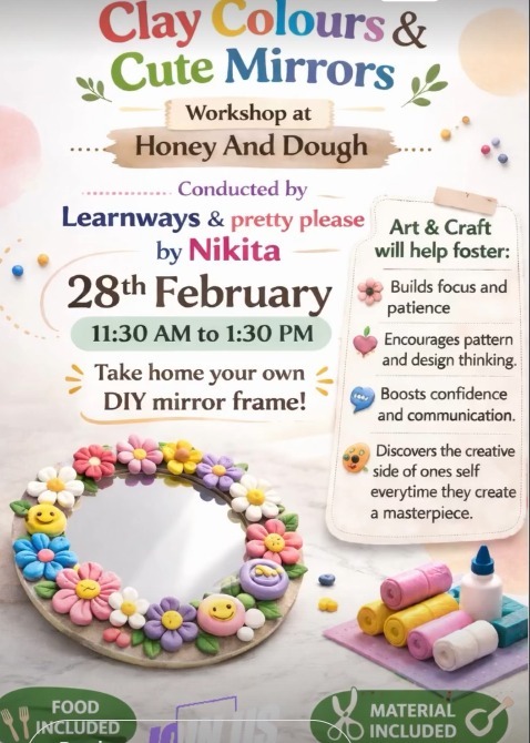 Learn Ways Play School-Clay Color and Cute Mirrors Workshop