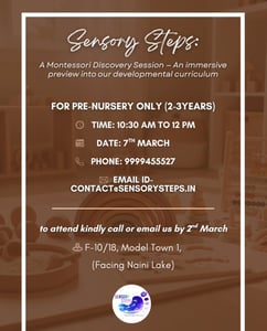 Sensory Steps-Montessori Discovery Session for Kids