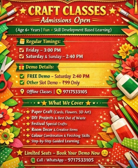 Saraswatei Learnings-Craft Classes Admissions Open