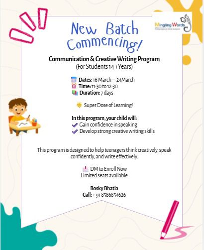 Mingling words-Communication and Creative Writing Program