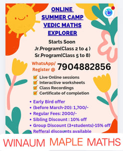 WINAUM MAPLE MATHS-Online Summer Camp 2026