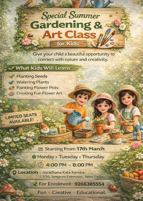 Aaradhana Kala Kendra-Summer Gardening and Art Classes