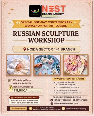 Nest Fine Arts Academy Noida-Russian Sculpture Workshop
