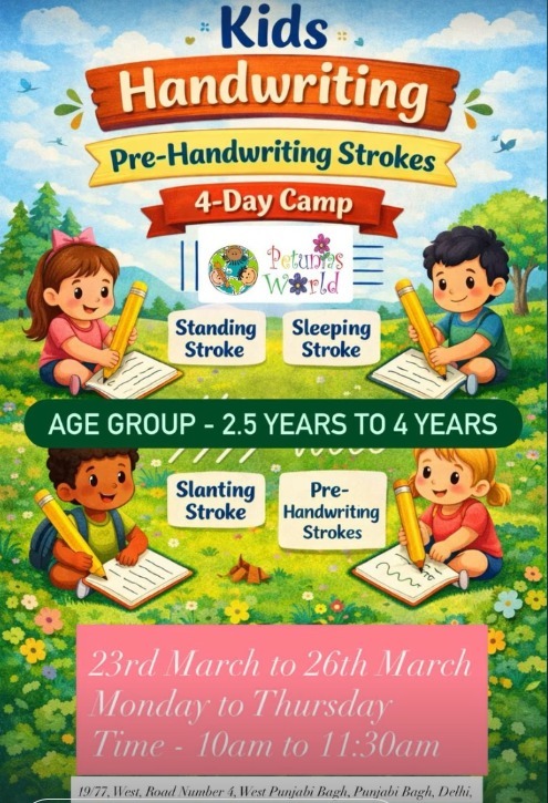 Petunias World-Pre Handwriting Strokes for Kids