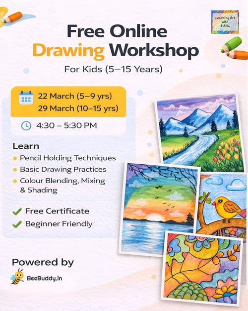 Learning Art with Ishita Online Art Academy-Free Online Drawing Workshop