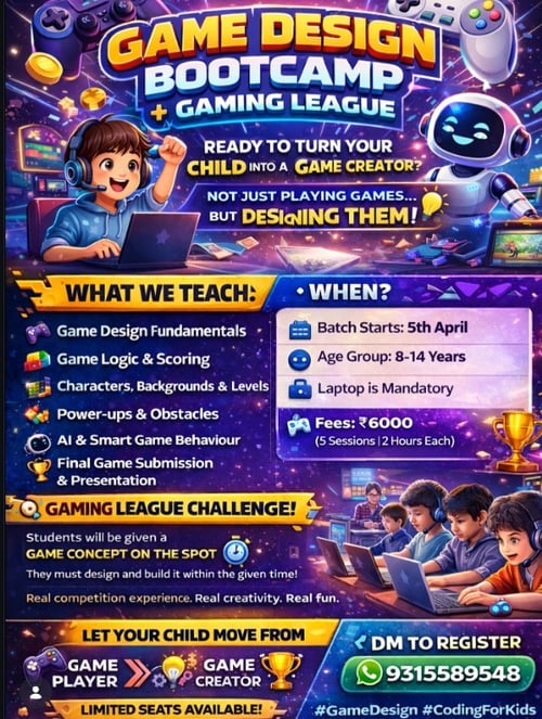 Be a Robonaut-Game Design Bootcamp and Gaming League