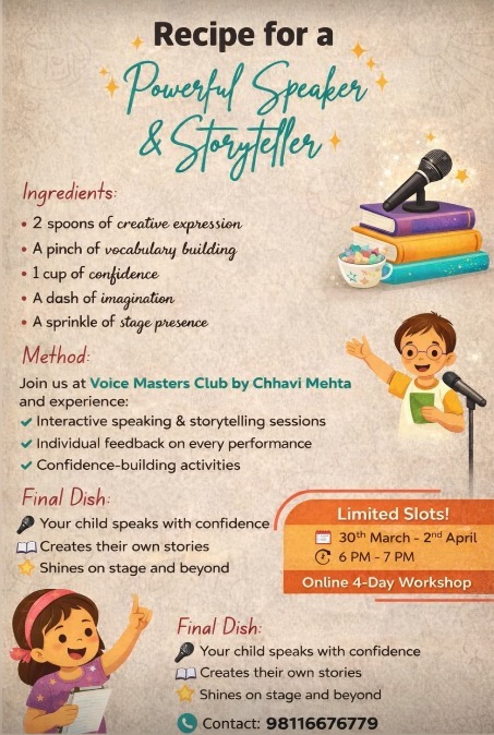voice masters club-Speaking and Storytelling Workshop