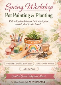 Learn Ways Play School-Pot Painting and Planting Workshop