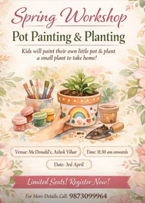 Learn Ways Play School-Pot Painting and Planting Workshop