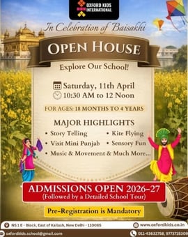 Oxford Kids-Open House Baisakhi Celebration for Kids