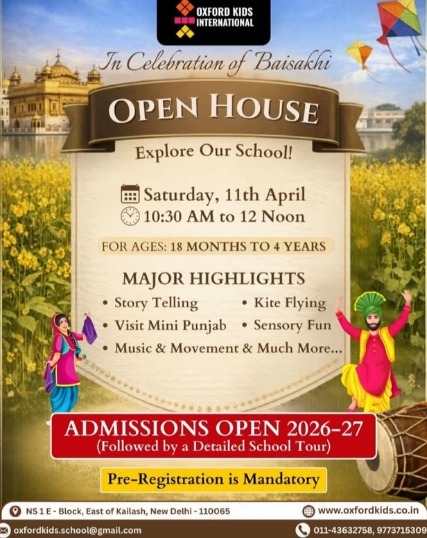 Oxford Kids-Open House Baisakhi Celebration for Kids