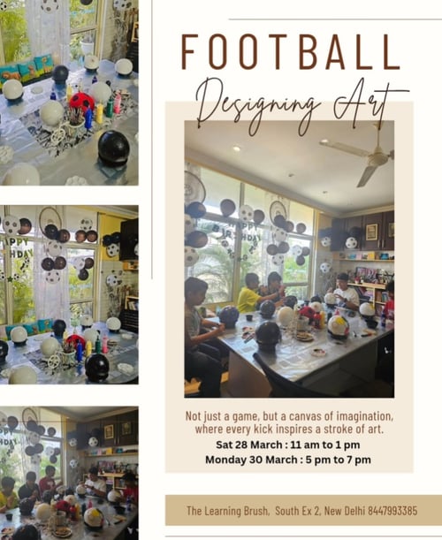 The Learning Brush-Football Designing Art Workshop
