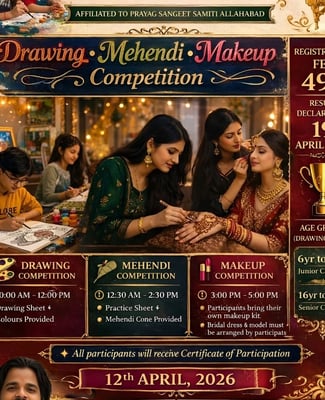 The Adhyan Musical School-Drawing Mehendi and Makeup Competition